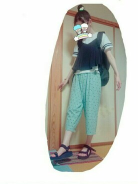 「RUBY AND YOU」｜まぁこさん（レディース・162cm）の夏コーディネート