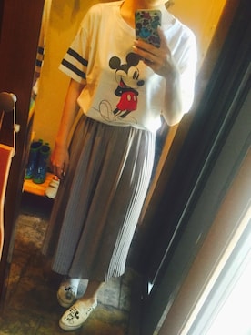 「しまむら（シマムラ）のアイテム（パンツ、グレー系）」を使った、やえさん（レディース・149cm）の夏コーディネート