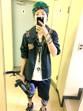 「Subciety（サブサエティ）のアイテム（ナイロンジャケット）」を使った、ShowSi@BPWさん（メンズ・176cm）の秋コーディネート