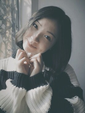 「H&M（エイチ・アンド・エム）のアイテム（Knitwear、ホワイト系）」を使った、童予_卍さん（レディース・165cm）の冬コーディネート