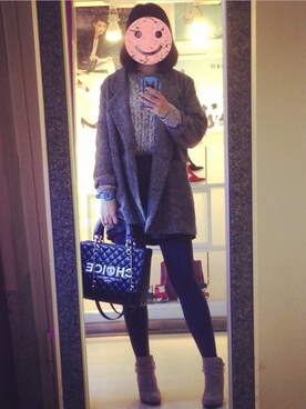 「H&M（エイチ・アンド・エム）のアイテム（Knitwear、ホワイト系）」を使った、童予_卍さん（レディース・165cm）の春コーディネート