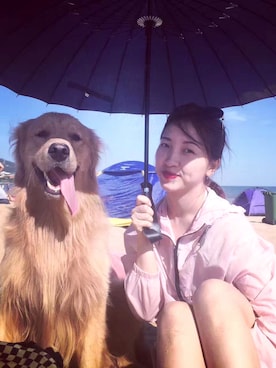 「golden retrieverのアイテム（Others、ブラウン系）」を使った、童予_卍さん（レディース・165cm）の秋コーディネート