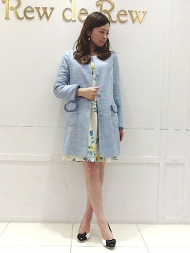 「Rewde（ルゥデ）のアイテム（その他アウター）」を使った、YOCCIさん（レディース・163cm）の春コーディネート