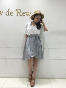 「Rewde（ルゥデ）のアイテム」を使った、YOCCIさん（レディース・163cm）の夏コーディネート