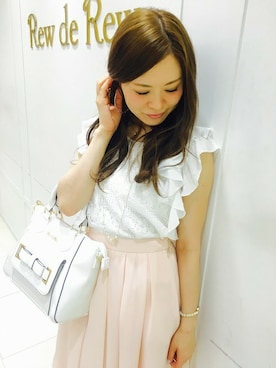 「タックイン」｜YOCCIさん（レディース・163cm）の夏コーディネート