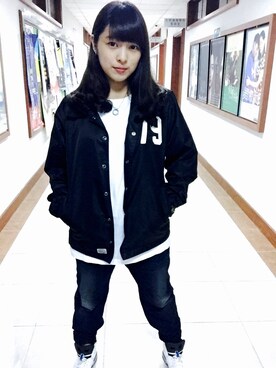 「PROVIDERのアイテム（ジャケット/アウター）」を使った、樂樂さん（レディース・158cm）の夏コーディネート