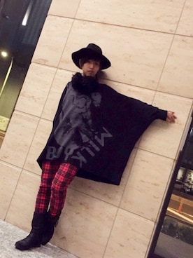 「タータンチェック」｜KMさん（メンズ・168cm）の冬コーディネート