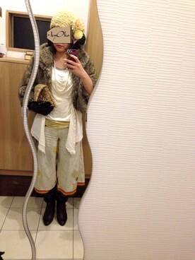 「バレンタインデートスタイル」｜「アイテム（その他アウター）」を使った、kyOkoさん（レディース・165cm）の冬コーディネート