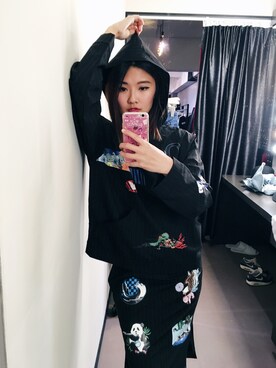 「GROUND-ZERO（グラウンドゼロ）のアイテム（トップス）」を使った、ジュデイJudy 👸🏿💅🏿さん（レディース・164cm）の春コーディネート