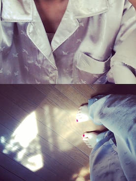 「?のアイテム（シャツ/ブラウス、シルバー系）」を使った、amicoさん（レディース・155cm）の秋コーディネート