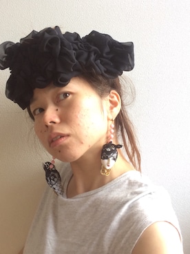「miraq.のアイテム（その他ヘアアクセサリー、ブラック系）」を使った、amicoさん（レディース・155cm）の冬コーディネート