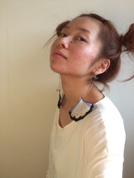 「大ぶりピアス」｜amicoさん（レディース・155cm）の冬コーディネート