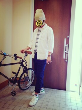 「ビジネススタイル」｜「アイテム（ニットキャップ/ビーニー）」を使った、326さん（メンズ・170cm）の春コーディネート
