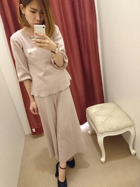 「Rewde（ルゥデ）のアイテム（パンツ）」を使った、taaamuchanさん（レディース・158cm）の秋コーディネート