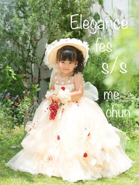 「アイテム（ドレス）」を使った、me_chunさん（キッズ・100cm）の冬コーディネート