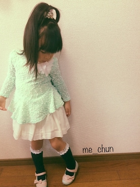 「おめかしコーデ」｜me_chunさん（キッズ・100cm）の春コーディネート