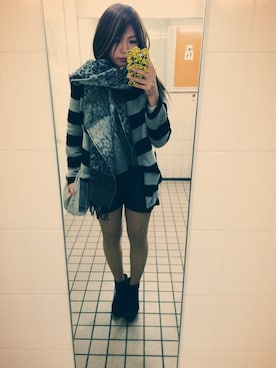 「ROYAL PARTY（ロイヤルパーティー）のアイテム（その他アウター）」を使った、あずさん（レディース・165cm）の冬コーディネート