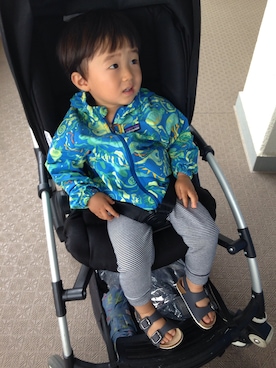 「アイテム（ナイロンジャケット）」を使った、oanさん（キッズ・80cm）の夏コーディネート