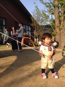 「Ralph Lauren」｜「アイテム（オールインワン・サロペット）」を使った、oanさん（キッズ・80cm）の夏コーディネート