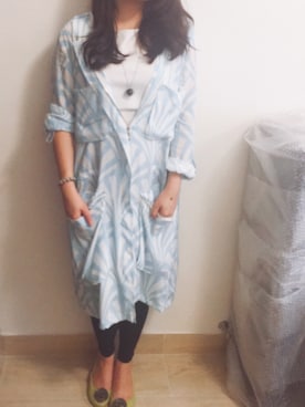 「アイテム（モッズコート）」を使った、T. Ngkyさん（レディース・156cm）の夏コーディネート