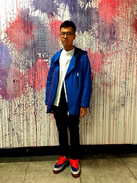 「JIL SANDER（ジルサンダー）のアイテム（ナイロンジャケット）」を使った、weber Chen さん（メンズ・176cm）の春コーディネート