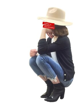 「rienda（リエンダ）のアイテム（キャップ）」を使った、romiromi.s♡...*゜さん（レディース・162cm）の春コーディネート