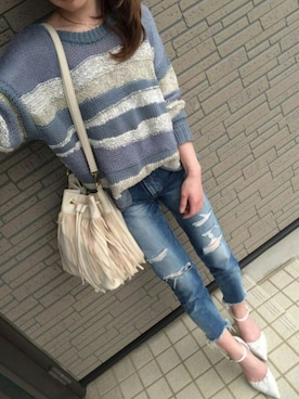 「前だけイン」｜romiromi.s♡...*゜さん（レディース・162cm）の春コーディネート