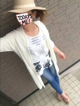 「rienda（リエンダ）のアイテム（キャップ）」を使った、romiromi.s♡...*゜さん（レディース・162cm）の春コーディネート