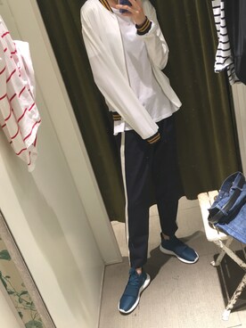 「stradivarius（ストラディバリウス）のアイテム（ブルゾン）」を使った、itsnotmeeeeさん（レディース・168cm）の春コーディネート