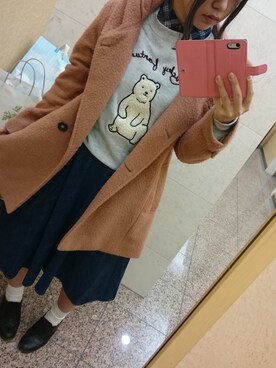 「スウェット×シャツ」｜めー(*‘ω‘ *)さん（レディース・156cm・20代）の冬コーディネート