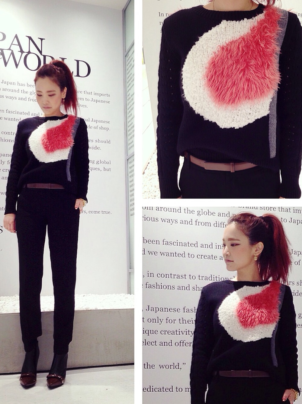「STUDIOUS、AKIRA NAKA、TOGA PULLA、PARCO SHIBUYA、ファッション手当」｜「STUDIOUSのSTUDIOUS スリムボーイズデニムパンツ（デニムパンツ、ブラック系）」を使った、MIRAN.KIMさん（レディース・158cm）の冬コーディネートの1枚目の写真