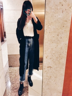 「MONKI」｜ cherry. 🎈さん（レディース・172cm）の冬コーディネート