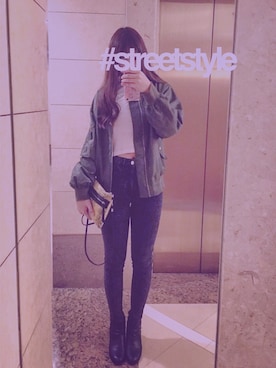 「MONKI」｜ cherry. 🎈さん（レディース・172cm）の冬コーディネート