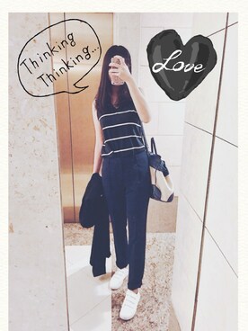 「G2000 （ジートゥサウザンド）のアイテム（パンツ）」を使った、 cherry. 🎈さん（レディース・172cm）の夏コーディネート