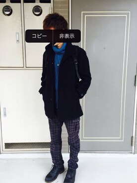 「MICHEL KLEIN（ミッシェル・クラン）のアイテム（ダウンジャケット/コート）」を使った、ネックさん（メンズ・170cm）の秋コーディネート