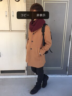 「気合い」｜ネックさん（メンズ・170cm）の冬コーディネート