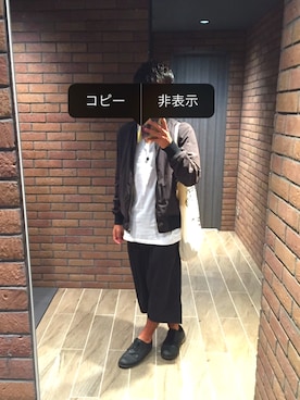 「エムエーワン」｜「アイテム（その他アウター）」を使った、ネックさん（メンズ・170cm）の秋コーディネート