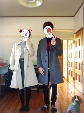 「COMMECAISM  （コムサ イズム）のアイテム（ジャケット/アウター）」を使った、Junさん（メンズ・173cm）の冬コーディネート