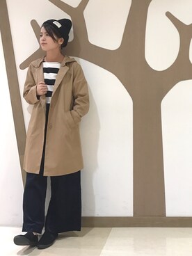 「3can4on（サンカンシオン）のアイテム（その他アウター）」を使った、akkoさん（レディース・159cm）の秋コーディネート