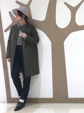 「3can4on（サンカンシオン）のアイテム（その他アウター）」を使った、akkoさん（レディース・159cm）の秋コーディネート