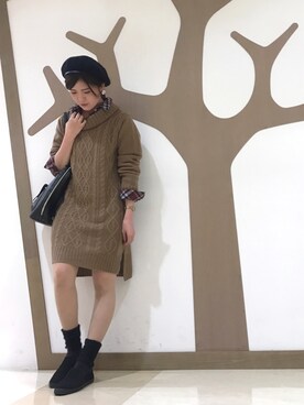 「3can4on（サンカンシオン）のアイテム（モカシン/デッキシューズ）」を使った、akkoさん（レディース・159cm）の秋コーディネート