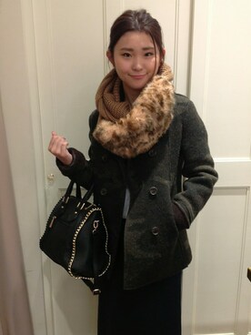 「B'2nd（ビーセカンド）のアイテム（ピーコート）」を使った、B'2nd roit SAPPOROさん（レディース・160cm）の秋コーディネート