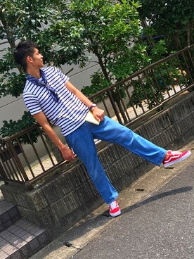 「LEPSIM（レプシィム）のアイテム」を使った、Kenta.comさん（メンズ・187cm）の夏コーディネート