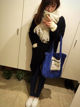 「MidiUmi（ミディウミ）のアイテム（その他アウター）」を使った、aaaaaさん（レディース・163cm）の冬コーディネート