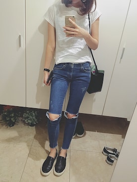 「DHOLIC（ディーホリック）のアイテム（スニーカー）」を使った、aaaaaさん（レディース・163cm）の秋コーディネート