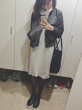 「DHOLIC（ディーホリック）のアイテム（スニーカー）」を使った、aaaaaさん（レディース・163cm）の秋コーディネート