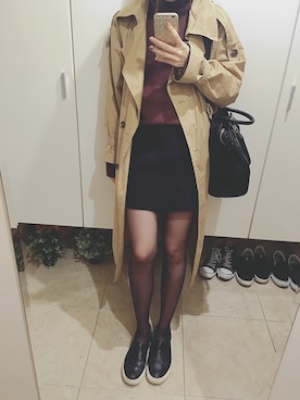 「DHOLIC（ディーホリック）のアイテム（スニーカー）」を使った、aaaaaさん（レディース・163cm）の秋コーディネート