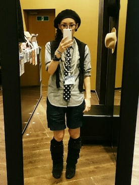 「ユニオンステーション」｜「アイテム（ブーツ）」を使った、maikoさん（レディース・167cm）の秋コーディネート