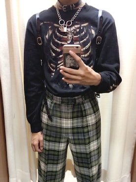 「Faith（-）のアイテム（Tシャツ/カットソー）」を使った、kaito hikiさん（メンズ・167cm）の秋コーディネート