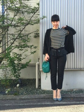 「ラメ」｜「アイテム（ノーカラージャケット）」を使った、mさん（レディース・157cm）の春コーディネート